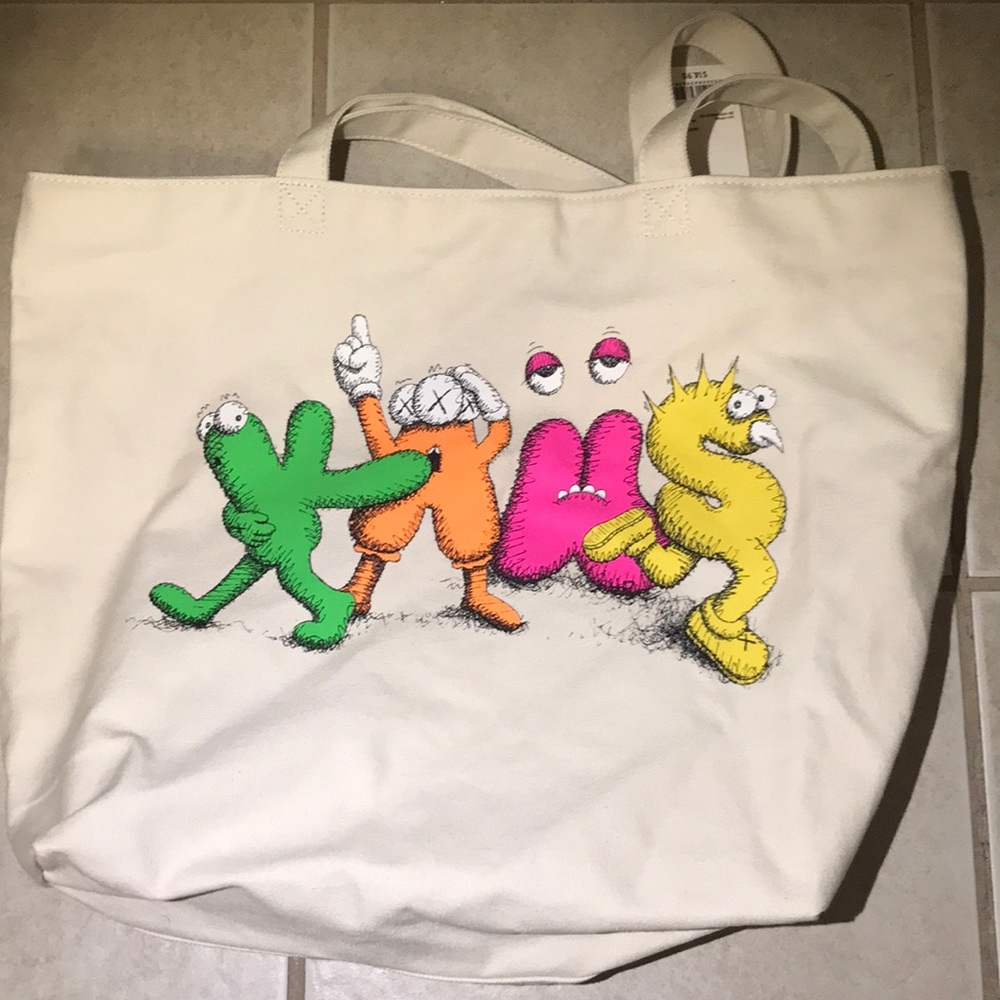 Brand New Uniqlo x KAWS canvas tote bag